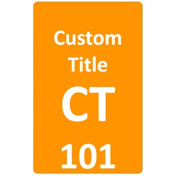 Custom Printed Numbered PVC Badges + Strap Clips - 10 pack